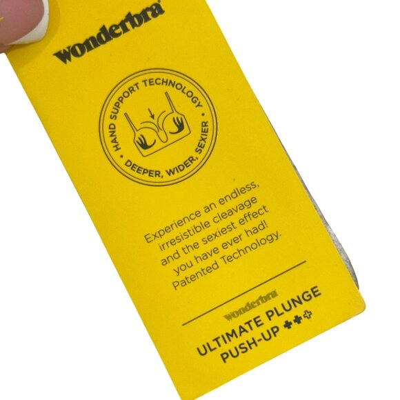 Wonderbra Women Black Strapless U-Plunge Deep V Bra 32DD  With Tags - Picture 12 of 12